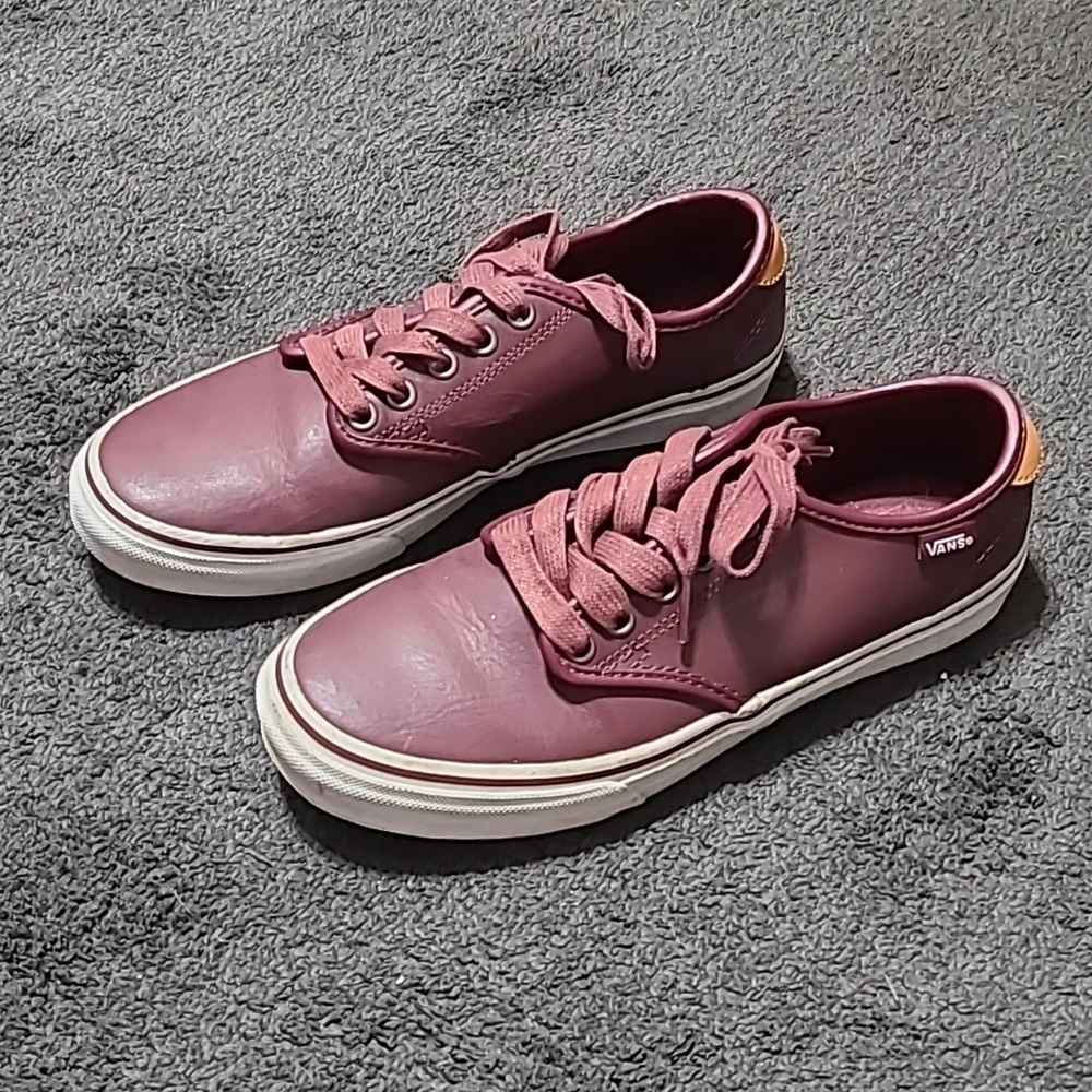 Vans leather maroon sneakers Adult Lowtops ultra‎ 8 - Picture 11 of 17